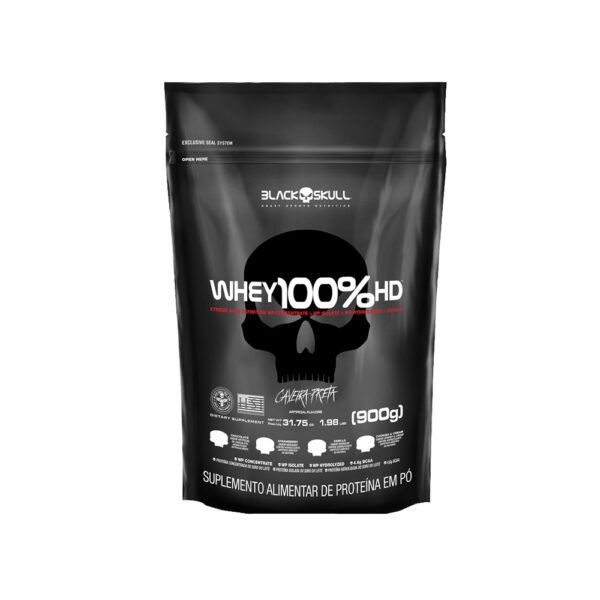 100% Whey HD Chocolate 900g Refil - Black Skull