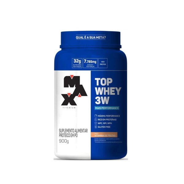 Top Whey 3w 900g - Vitamina de Frutas - Max Titanium