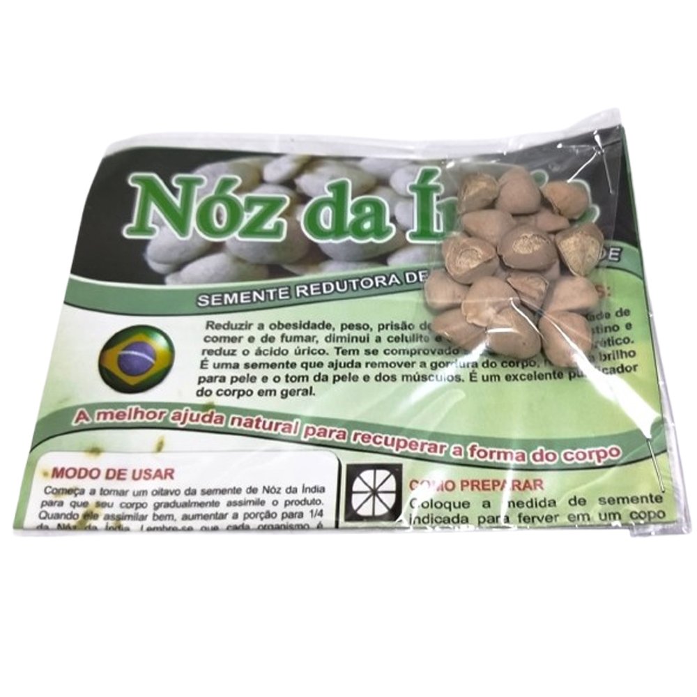 Noz Semente com 20 Noz da Índia pct 20 sementes c/ casca - Semente Original - Imagem 1