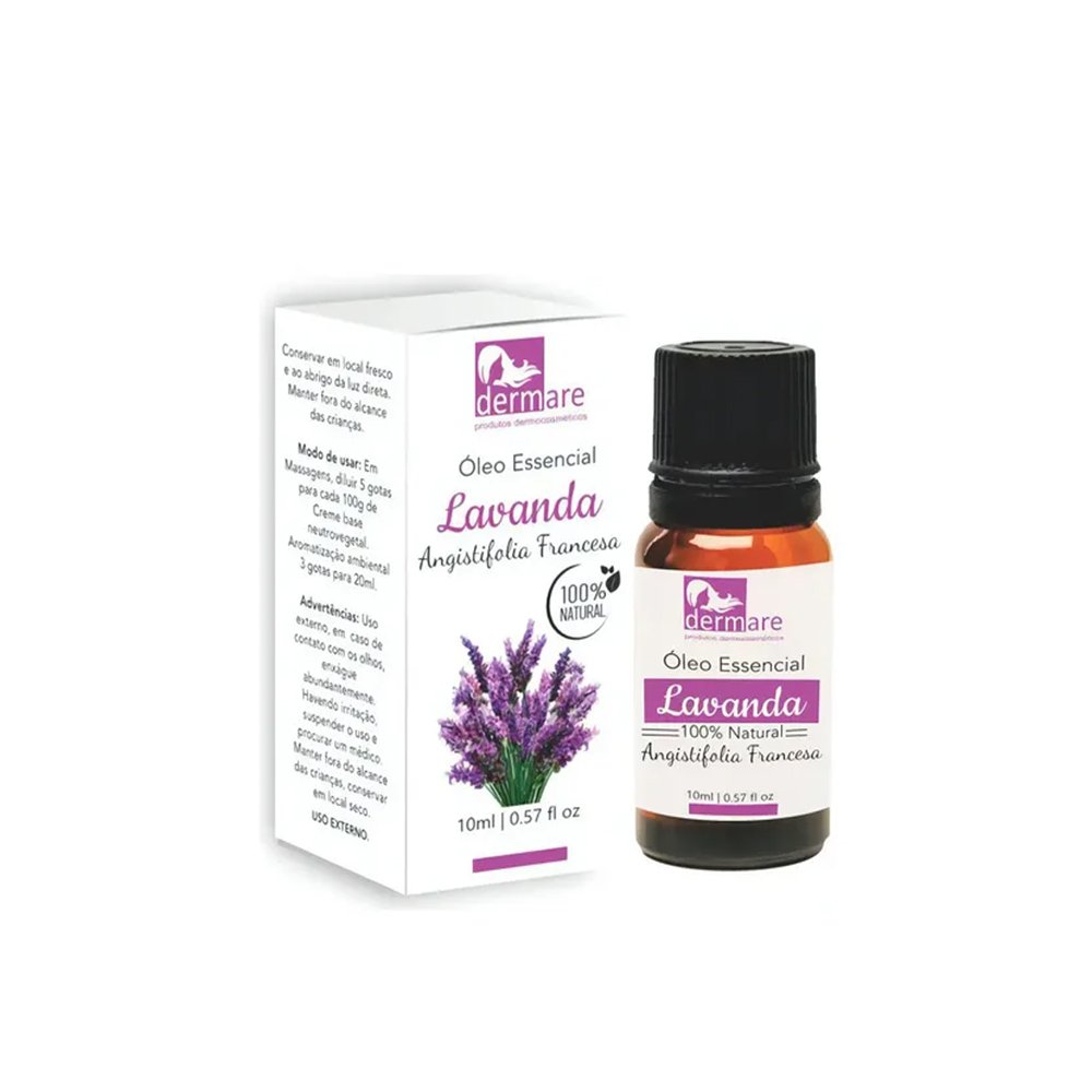Óleo de LAvanda Óleo Essencial Lavanda 10ml - Dermare - Imagem 1