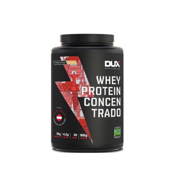 Whey Protein Concentrado Strudel de Maça  Pote 900g - Dux Nutrition
