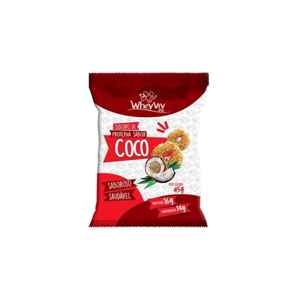 Biscoito Coco 45g - Whey Viv Fit