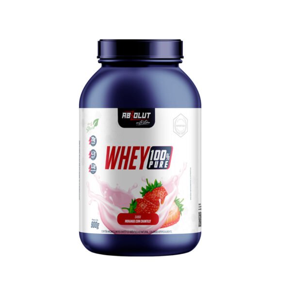 Whey Concentrado Morango com Chantily 900g - Absolut Nutrition