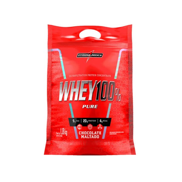 Whey 100% Pouch Pure Choc Maltado 1.8kg - Integralmedica