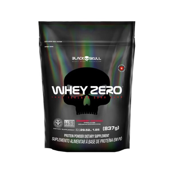 Whey Refil Zero Strawberry 837g - Black Skull