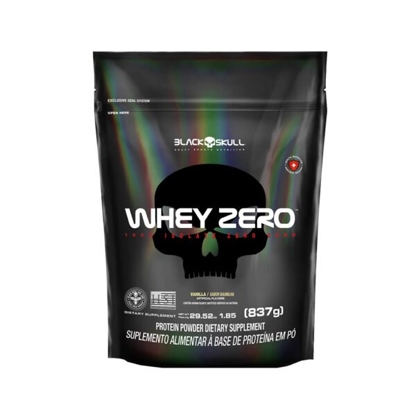 Whey Refil Zero Vanilla 837g - Black Skull