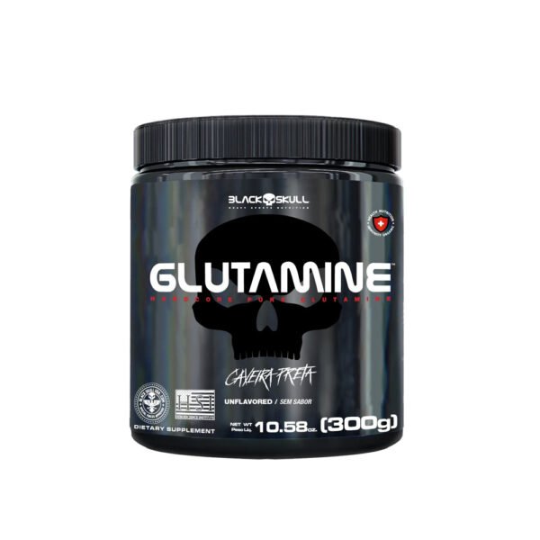 Glutamine 300g Caveira Preta - Black Skull