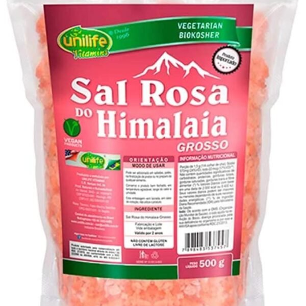 Sal Rosa do Himalaia Grosso 500g - Unilife