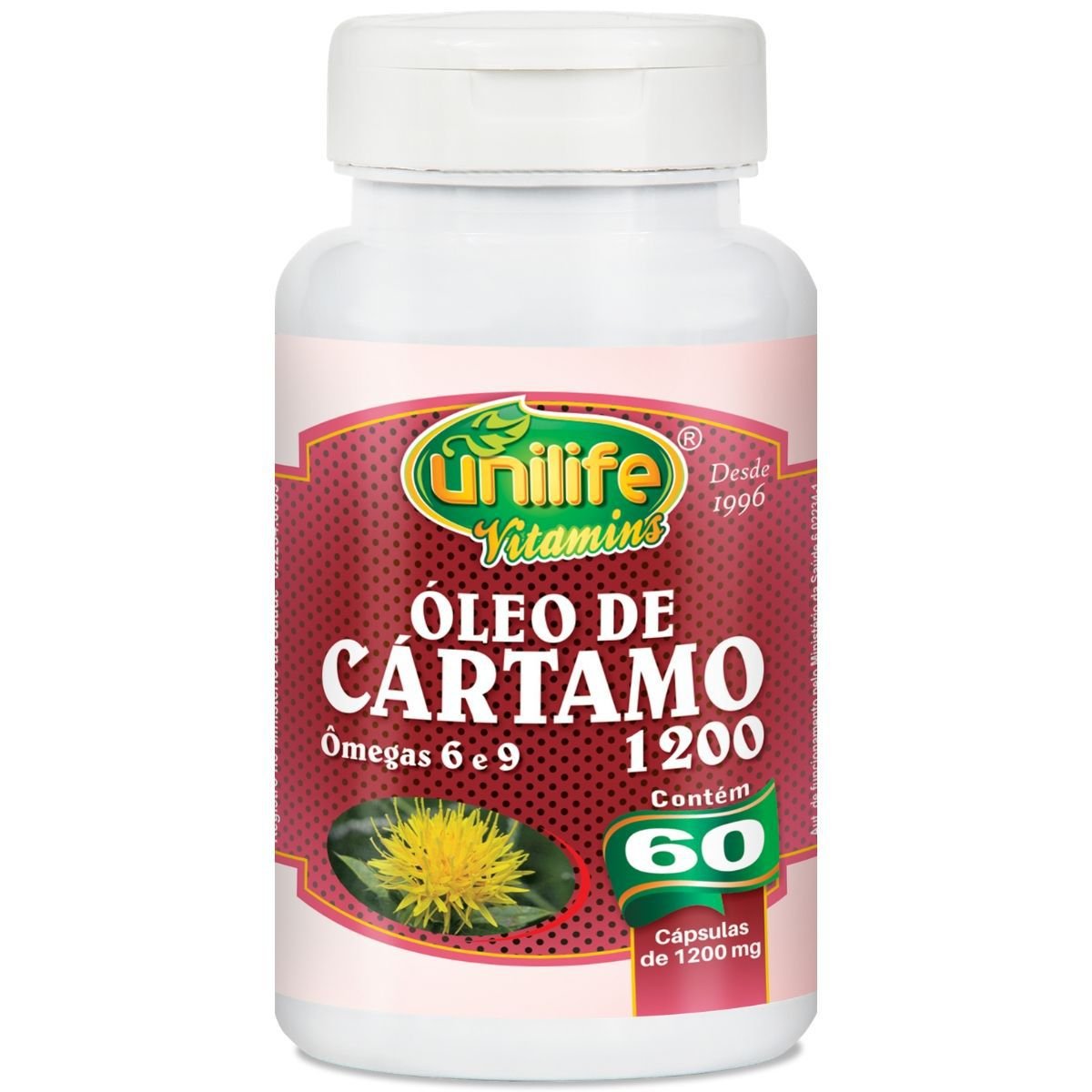 Óleo de Cártamo 1000mg 60 Caps - Unilife - Imagem 1