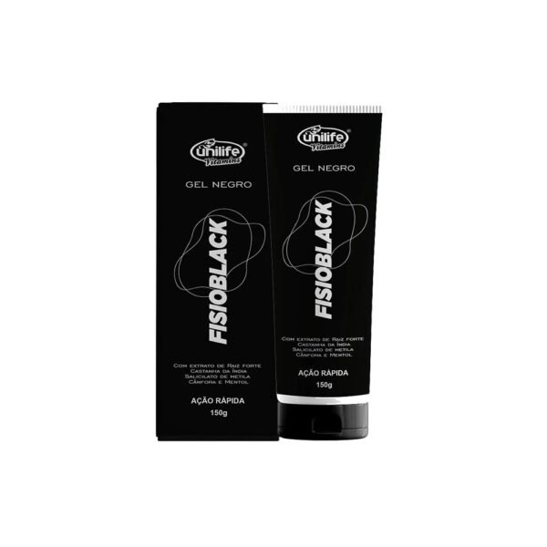 Gel Negro Massageador Fisioblack Ação Rapida 150g - Unilife