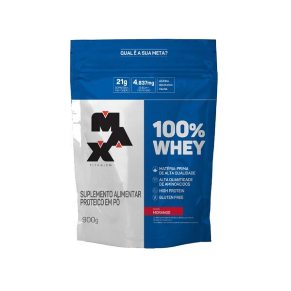 Whey 100% Refil Cookies Crean 900g - Max Titanium