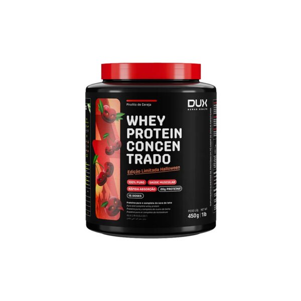 Whey Protein Concentrado Pirulito de Cereja Pote 450g - Dux Nutrition