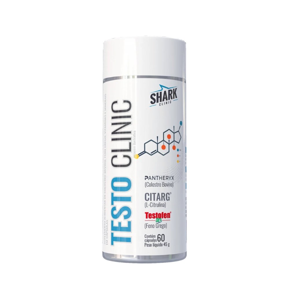 15485542988-4626i1.jpg Testo Clinic 60 Caps Linha Clinc - Sharkpro Suplementos - Imagem 1