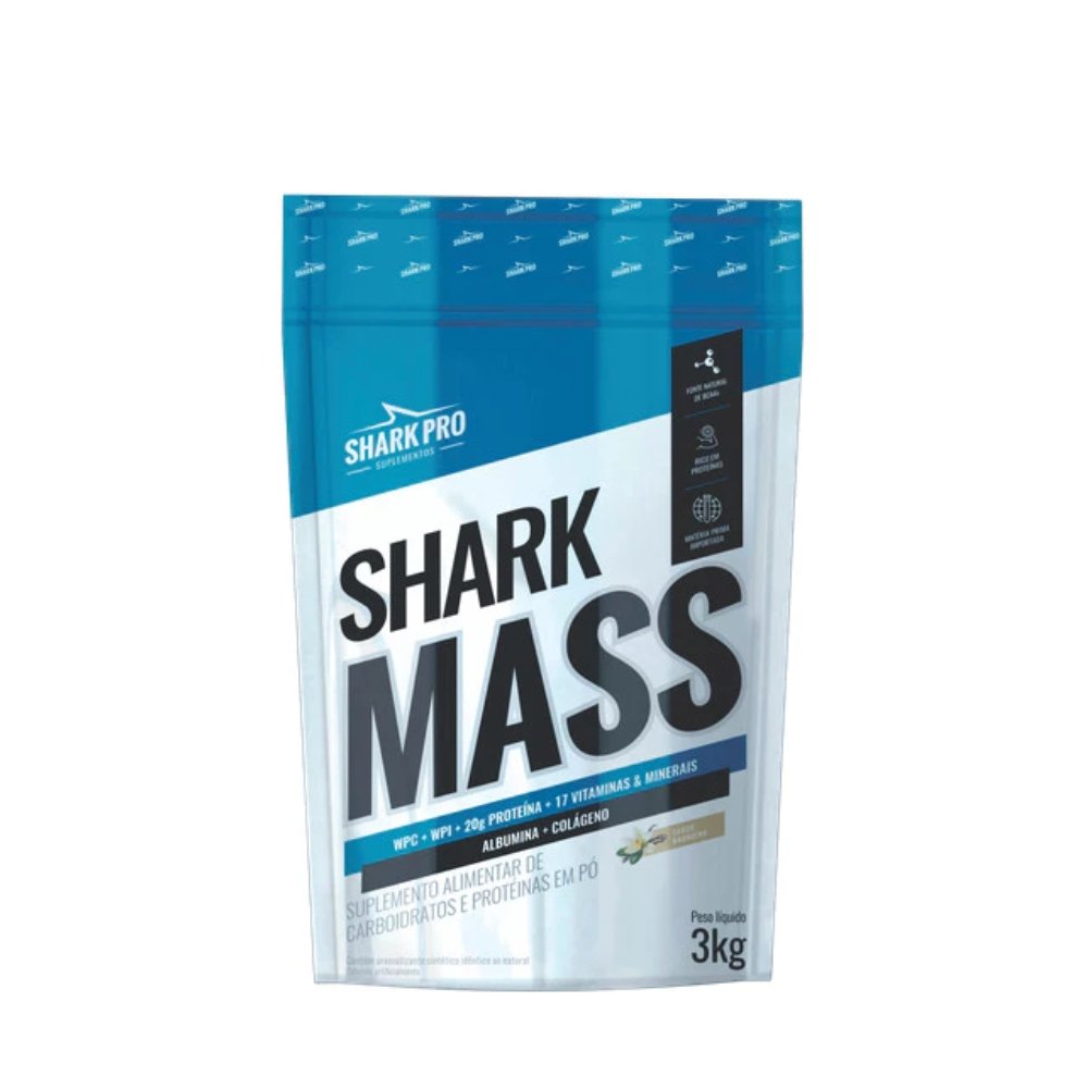 15485683703-4632i1.jpg Shark Mass Pouch 3kg Chocolate Branco - Sharkpro Suplementos - Imagem 1