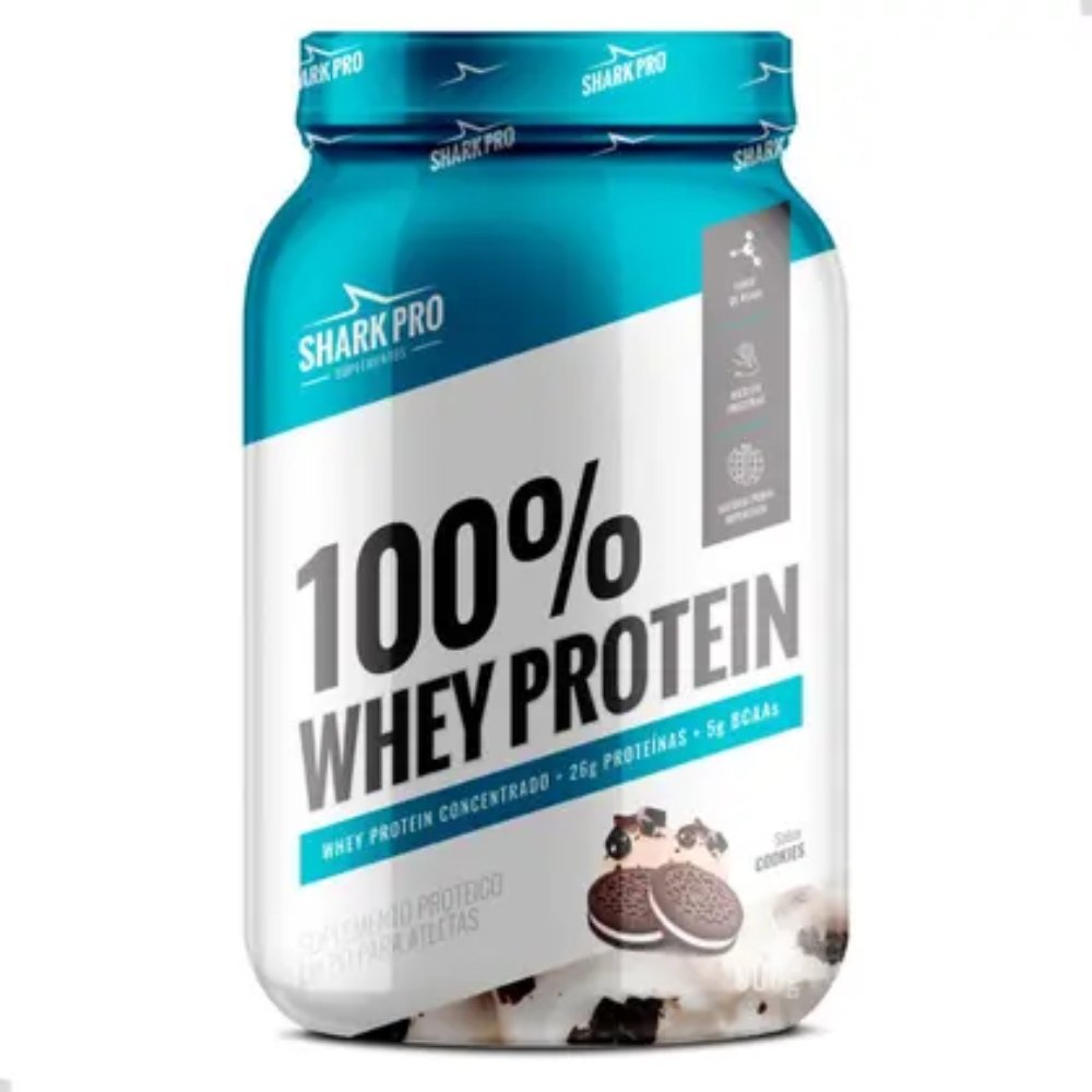 15485705797-4637i1.jpg 100% Whey Protein Pote 900g Cookies - Sharkpro Suplementos - Imagem 1