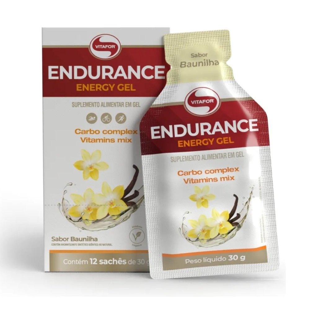 15492392327-4667i1.jpg Energy Gel 12 Sache 30g Baunilha - Vitafor - Imagem 1