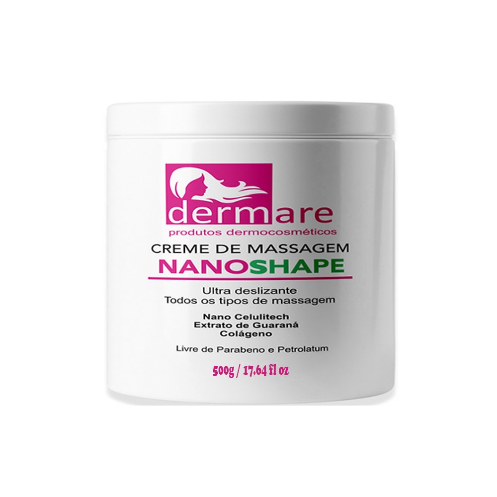 15236403492-creme-nano-shape-500g.jpg Creme de Massagem NanoShape 500g - Dermare - Imagem 1