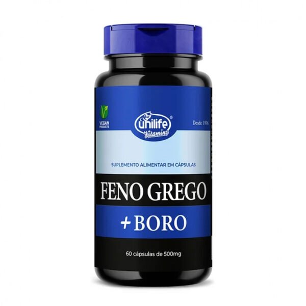 Feno Grego + Boro 60 Caps 500mg - Unilife