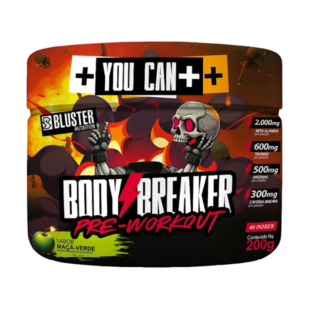 15548284660-4659-3.png Pre Workout Body Breaker Maçã Verde 200g - Absolut - Imagem 1