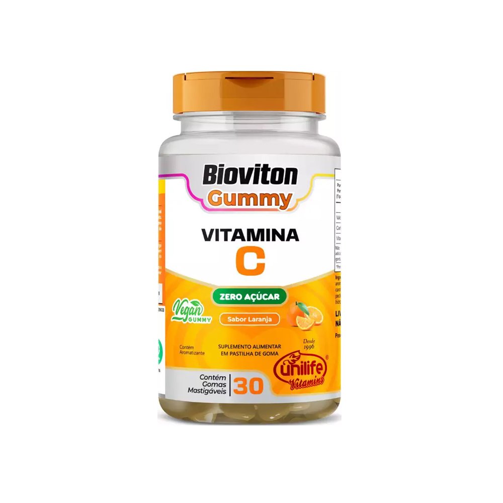 15603348782-bioviton-gummies-vitamina-c.jpg Gummy Bioviton Vitamina C Laranja 30 Gomas - Unilife - Imagem 1