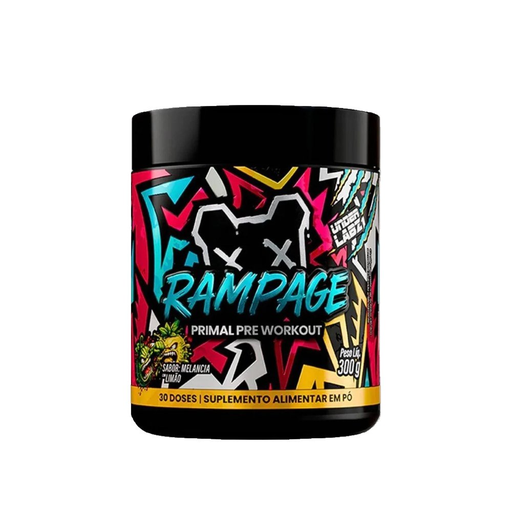 15622160619-rampage.jpg Rampage Primal Pra Workout Melancia com Limao 300g - Under Labz - Imagem 1
